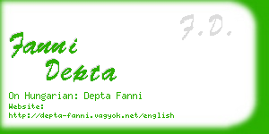 fanni depta business card